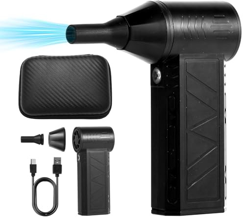 Zenbanzer Compressed Air Duster,150000RPM Super Power Cordless Air Duster,3-Gear Adjustable car Cleaning kit,Fast Charging Mini Blower Compressed air Cleaner for pc Keyboard, House, Outdoor and Car