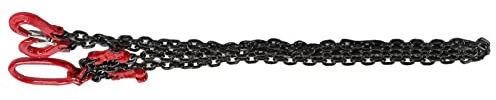 Fafeicy Élingue de Chaîne de Levage de 2 Mètres 4,75 T, Chaîne Robuste en Acier pour les Opérations de Grue, équipement de Levage de qualité Industrielle de 8 Mm de Diamètre pour les Usines