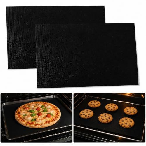 2 stycken ugnsinlägg för ugnens botten, 40x60cm permanent bakfolie för ugn