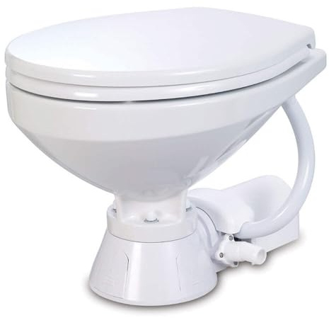 Jabsco Electric Marine Toilet - Regular Bowl W/Soft Close Lid - 12v Gallons Per Minute = None ; Gallons Per Hour = Non