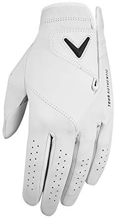 Callaway 2019 Tour Authentic Gant de Golf pour Femme, Blanc, Taille M, Main Droite (pour Golfeur gaucher)
