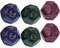 POFET 2 Set 6-teiliges mehrfarbiges 12-seitiges Harzwürfel Astrologie Tarot Constellation Divination Model A.