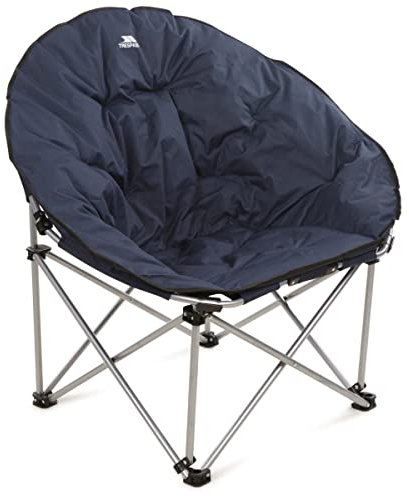 Trespass Folding Moon Chair Round Cushioned Camping Seat Oversized with Carry Bag 80cm L x 100cm W x 100cm H Tycho