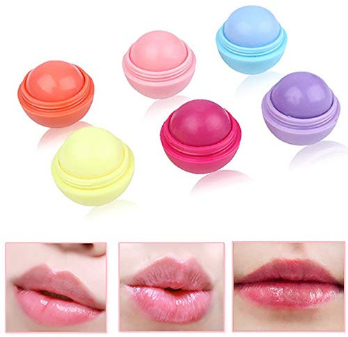 Bálsamo labial de bola de 6 piezas, bálsamo labial hidratante a base de hierbas naturales para el cuidado de los labios