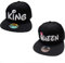 J26 Prince & Princess Brother & Sister Snapback Kinder Kids Set USA Cap Kappe Basecap Mütze Trucker Cappy Kult Partner Look Geschwister (King & Queen Schwarz Set)