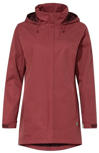 VAUDE Damen Regenjacke Escape Parka, wasserdichter Regen-Parka, atmungsaktiv und winddicht, redeva, 36