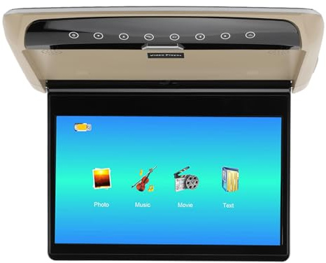 Moniteur de Toit de Voiture avec écran FHD de Résolution 1920 X 1080 de 11,6 Pouces, Affichage Vidéo Multimédia Rabattable pour Plafond de Voiture avec Port USB SD HDMI