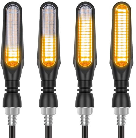 Kinstecks 4PCS Motorcycle Indicators Turning Indicators Turn Signal Lights 12V 36 LEDs for Motorcycle Motorbike Scooter Quad Cruiser Harley Kawasaki Yamaha Suzuki Off Road-Clear Shell