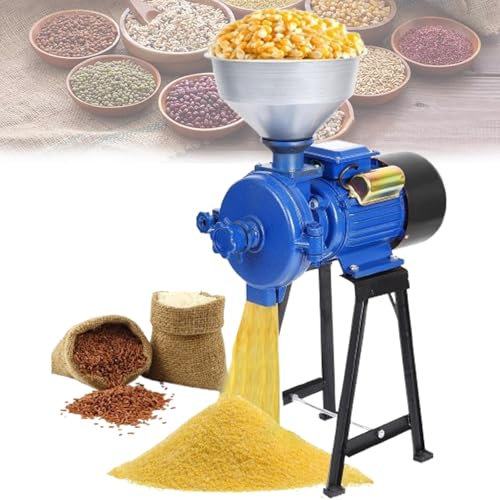 Commercial Grain Grinder Mill, with Funnel Professional Grain Mill, 3000W Electric Dry Wet Grain Grinder Mill Powder Machine, Rated speed 1400R/min, for Wheat Corn Spices Rice Powerful Powder Machine