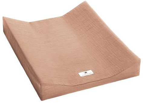Julius Zöllner Funda para cambiador de 2 cuñas de muselina de algodón, muselina dune, talla 50/65