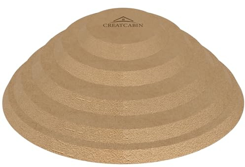 CREATCABIN 5 pieza de Moldes Redondos para Cerámica, Moldes para Formar Placas de Cerámica, 5 tamaños de For de Cerámica de Madera, Herramientas de Moldeo de Arcilla, Molde de MDF para Platos de Cerám