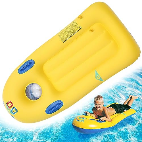 Inflatable Surf Body Board with Grip Handles – Lightweight Water Toy for Pool Slides, Beach Waves, and Family Fun | Durable Design for Kids & Adults
