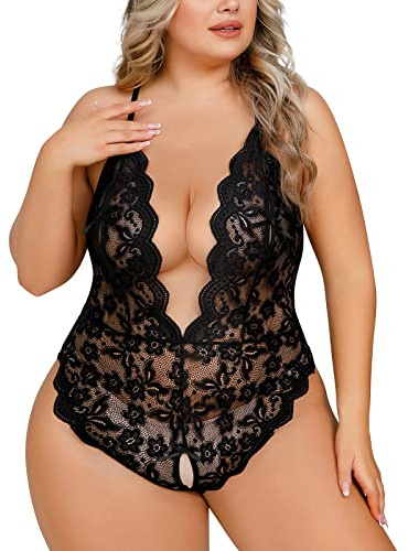 Générique Nuisette Sexy Femme Érotique Pute Hot Tenue Sex Lingerie Grande Taille pour Body Ouvert String Noir Dentelle sous Vetement Sexi Cuir Une Soutien Gorge