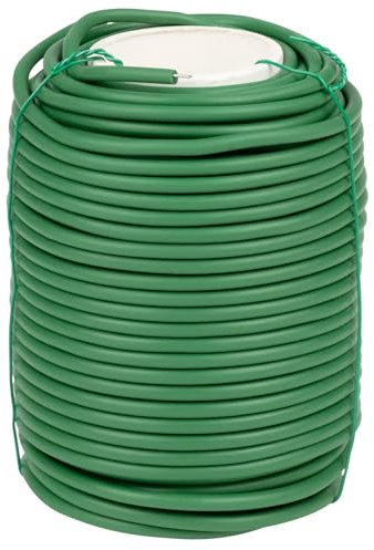 Alambre de jardín, alambres Suaves de Las Plantas de Planta, Alambre de plástico Verde Alambre de jardinería Suave de Alambre de unión Gruesa de Goma para la jardinería Plantas(Verde,3.5mm*25m)