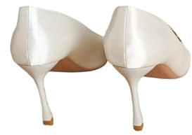 GIJMZY Strass Perles Blanc Chaussures de Mariage Femmes Sexy Pointu Satin Talons Hauts Pompes Stiletto mariée(9cm Heel,36(230mm))