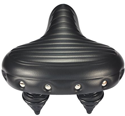 UPANBIKE Bike Saddle Super-Soft Comfortable Shock Absorption Widened Bicycle Seat Suspension Cushion(Black)