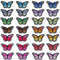 28 PCS Schmetterling Patches Zum aufbügeln, Applikationen zum Aufnähen, Aufnäher Patches Jean-Patche DIY-Zubehör für Jeans, Jacken, Kinderbekleidung, Tasche, Mützen