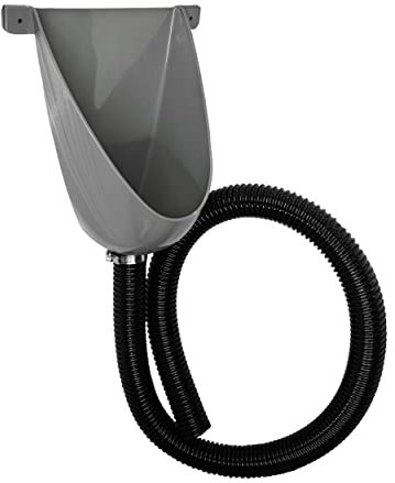 Agande Urinal Kunststoff einfach und wasserlos, mit Schlauch und Schlauchschelle für Camping Garten Keller Baustelle WC, Made in Europe