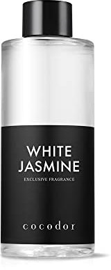 COCODOR Reed Diffuser Oil Refill/White Jasmine /200ml / 1 Pack/Aromatherapy, Home Fragrance, Scented Oils, Oils for Reed Diffuser, Bathroom Home Décor
