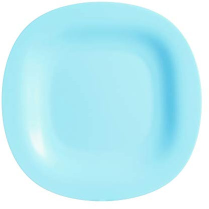 Luminarc Carine Square 18pc Opal Glass Dinner Set Dinnerware Tableware Plates (6X Dinner Plates, Light Blue)