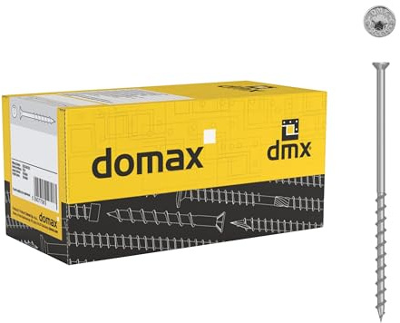 DMX – betongskruvar lättbetong skruv med platt huvud, partiell gänga, fasadskruv specialskruvar gasbetongskruvar, härdat kolstål med korrosionsskydd – GS – 8 x 80 mm