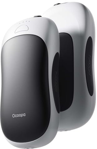 OCOOPA Handwärmer Elektrisch 2er Set, 10000mAh Taschenwärmer USB Powerbank, Wiederverwendbar, 4 Wärmestufen, Maximal 58°C, Technisches Geschenk für Männer, Ideal für Golf, Jagd und Camping, UT3 PRO