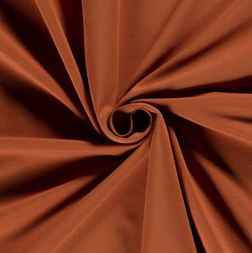 generisch Baumwolljersey Meterware - Jerseystoff - Jersey Uni - Jerseystretch - 38 Farben - Öko-Tex 100 Kl. 1 (Babytauglich) - *** 50 cm x 148 cm ***, Farbe: 056 Terra