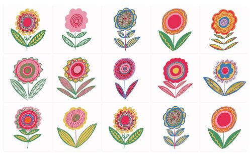 Ulticool Adesivi impermeabili per piastrelle - Fiori retrò vintage - 15 x 15 cm - Confezione da 15 adesivi per piastrelle in pellicola - Piastrelle adesive per parete bagno, cucina, parete cucina