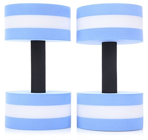 2 Stück -Hanteln, Wasserschaum-Hanteln, Eva-Wasser-Aerobic-Hantel, Langhantel, Fitnessübung mit Versiegelter Schaumstoffstruktur, Isolierung, Schalldämmung, (9)