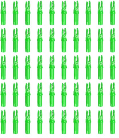PATIKIL Nock per Frecce da Tiro con L'Arco 6,2mm 0.244, 50 Confezione Inserisci Sostituzione Cocca Freccia per Riprese, Verde