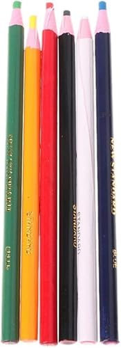 Txuolin 6Pcs 6 Colors Markers For Metal Glass Fabric China Markers Graph Off Grease Wax Pencil Office School Writing and Correction Supplies