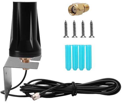 4G LTE Antenna Signal Booster Outdoor Aerial 5-28dBi Wall Mount Outdoor Waterproof SMA Male Cable Wifi Connector Compatible with Vodafone EE O2 GSM 3G 4G LTE Router Gateway Trail Camera