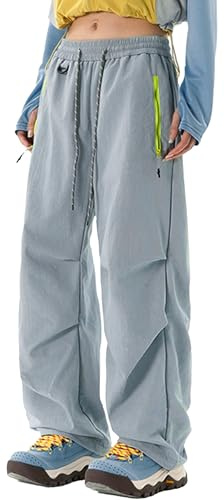 FEOYA Women's Lightweight Hiking Trousers Waterproof Walking Cargo Trousers Casual Outdoor Safari Work Travel Pants with Zipper Pockets