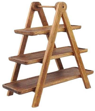 Soporte De Bandeja Escalonada | Bandeja Rectangular Desmontable,Base Desmontable para Magdalenas,para Frutas Postres Mesa Snacks Pasteles Boda Bar Fiestas Y Cenas Familiares