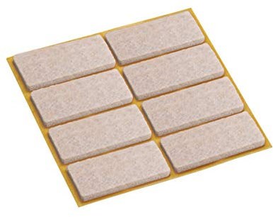 Metafranc 644856 TopSoft 644856-Set di 8 feltrini autoadesivi per mobili e sedie, colore: Beige, 20 x 40 mm (8 Stück)