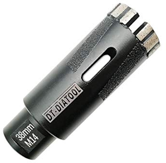 DT-DIATOOL Punta da Trapano Diamantata 38mm Saldato al Laser Sega a Tazza per Calcestruzzo Granito Pietra Marmo