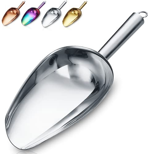 Paletta Per Gelato,Paletta Per Biscotti In Acciaio Inossidabile Premium,Paletta Per Farina Robusta,Paletta Per Caramelle,Lavabile In Lavastoviglie (Argento/8oz/9 Pollici)