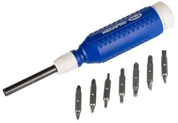 BERNER Tournevis Mega-Pro avec embout chargeur 7 embouts double