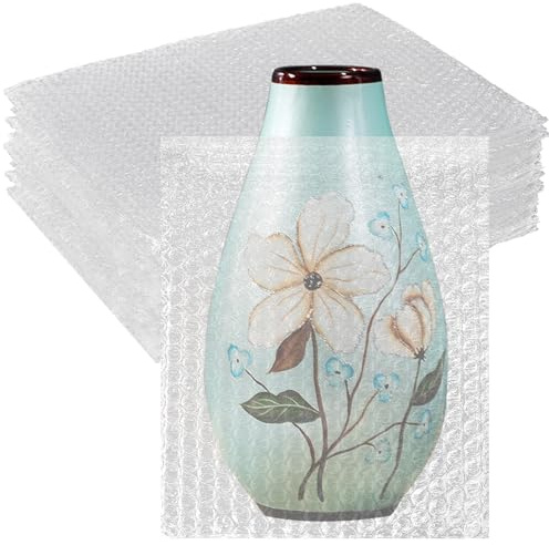 Lot de 20 sacs à bulles transparents de 35,6 x 45,7 cm - Fournitures de déménagement pour vaisselle, sacs à bulles résistants aux chocs pour le rangement, l'expédition, l'emballage des articles