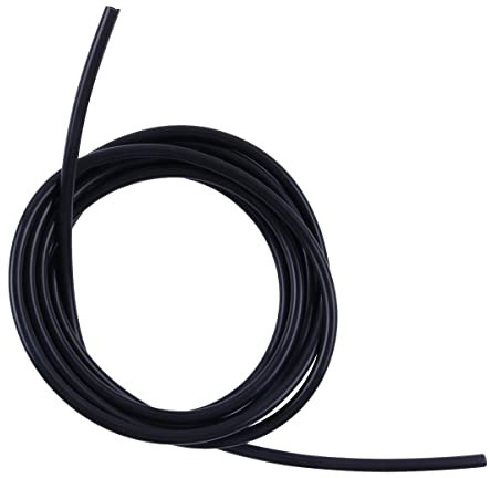 LUXERAD, högpresterande silikon dammsugarslang, ID= 3 mm (0,12 tum), OD = 7 mm (0,28 tum) längd = 3 meter (10 fot), silikon vakuumslangledning rör universal 3 mm x 7 mm svart