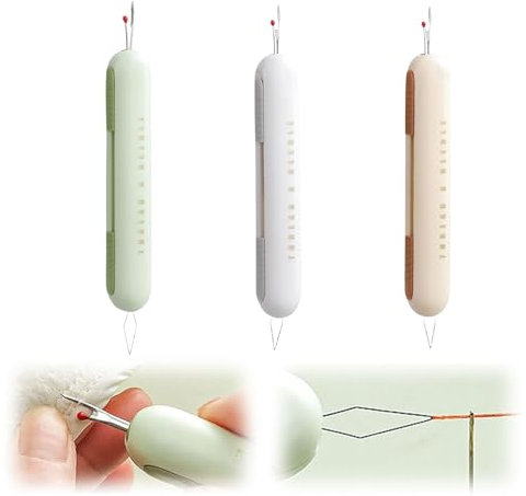 Goiern 2 in 1 nadeleinfädler und nahttrenner,Nadeleinfädler Kunststoff Nähnadeln Einfädler,Faden Naht Entfernen Stich Unpicker Für Nadelöhr Und DIY