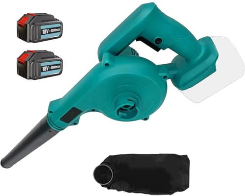 18V Cordless Leaf Blower, with 2 x 5.5AH Battery & Charger, Lightweight Electric Leaf Blower, for Lawn Care,Yard,Garden