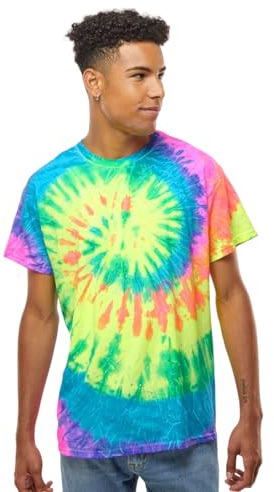 Unisex batik t-shirt – neon regnbåge hippie skjorta kvinnor och män – 70-tals festival outfit – slips dye regnbåge skjorta – bomull färgglad t-shirt män S M L XL XXL 3XL 4XL 5XL