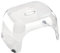 Sgabello da doccia in acrilico, sgabello da bagno in plastica, spesso, resistente fino a 130 kg, adatto per doccia, antiscivolo, con piedini in gomma (bianco)