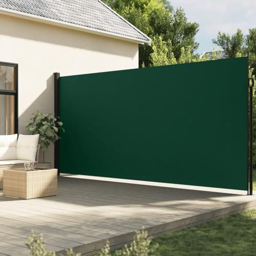 Xichuzi Toldo Lateral retráctil Verde Oscuro 200x600 cm, Toldos Terrazas, Toldos Exterior, Toldo Lateral, Toldos Exterior Terraza, Toldos para Ventanas - 4004560