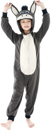 Lingway Toys Kids Donkey Onesie Costume,Boys and Girls Donkey Jumpsuit, Kids Animal Onesie For Christmas 4-6