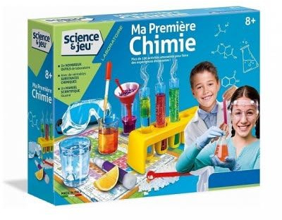 Laboratoire de Chimie 100 Experiences pour Enfant 8 Ans et Plus - kit educatif Jeu et Sciences - Set activites scientifiques avec 1 Carte