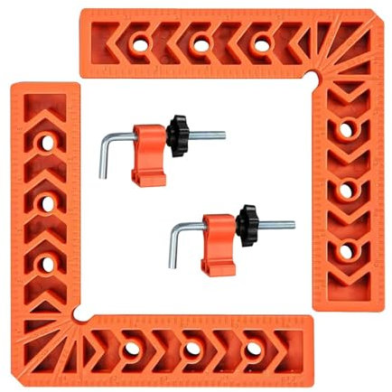 ＡＷＨＡＯ 2 piezas de abrazadera de esquina de 90 grados, abrazadera de ángulo recto, herramienta de carpintero cuadrada de sujeción para de fotos, L