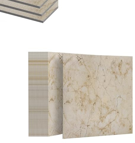 LILIIN 27 pezzi per pavimenti in PVC, autoadesivi, effetto cemento, per pavimenti in vinile, 30 cm x 30 cm, adesivi per piastrelle, rivestimento in veneziano antiscivolo, per camera da letto, cucina