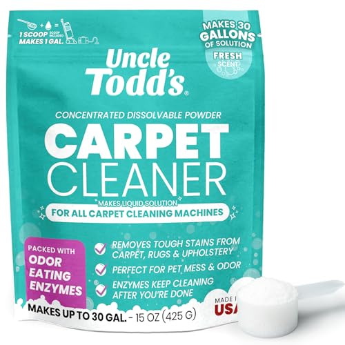 Carpet Cleaner Powder, Makes 30 Gallons Solution, Enzyme Formula, 15 Oz